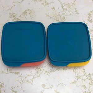 Square divided lunch containers | Tupperware | lot of 2